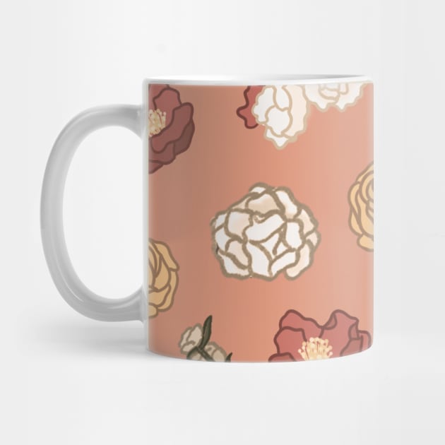 Vintage rose flower pattern by ballooonfish